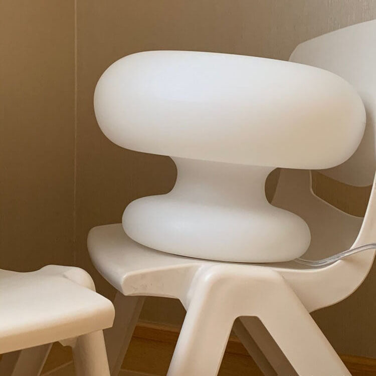 Danish Milk White Mushroom 1-Light Table Lamp Lumendat