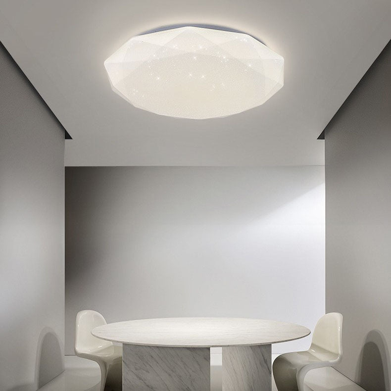 Modern Simplicity Full Sky Star Diamond Shape LED Flush Mount Ceiling Light for Living Room