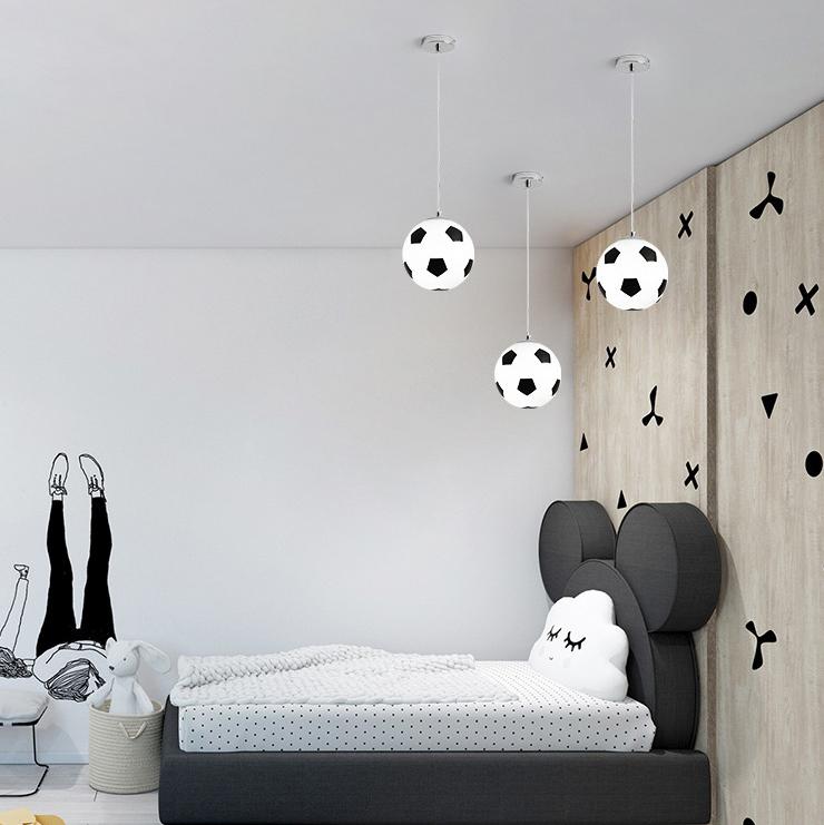 Modern Minimalist Creative Football 1-light Pendant Light BulbSquare
