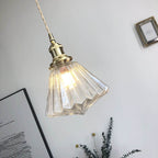 Modern Art Deco Brass Glass Diamond Shape 1-light Pendant Light for Living Room
