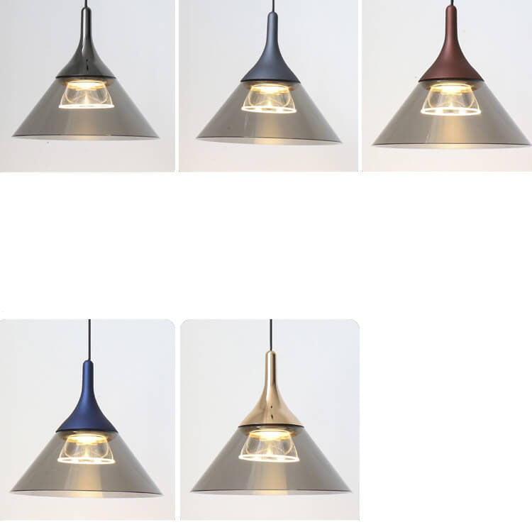 Nordic Creative Cone Aluminum Acrylic LED Pendant Light