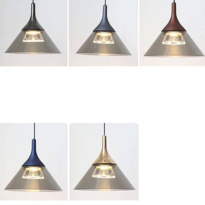 Nordic Creative Cone Aluminum Acrylic LED Pendant Light