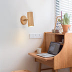 Japanese Minimalist Solid Wood Spotlight Track 1/3/4 Light Flush Mount Ceiling Light Lumendat