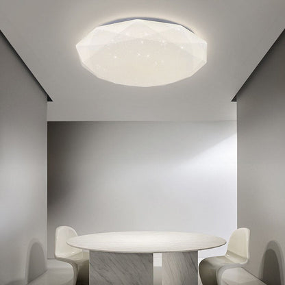 Modern Simplicity Full Sky Star Diamond Shape LED Flush Mount Ceiling Light for Living Room