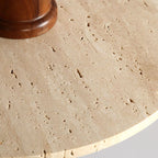 Japanese Minimalist Round Yellow Travertine Shade 1-light Semi-flush Mount Ceiling Light BulbSquare