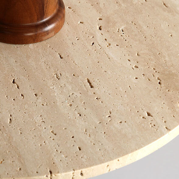 Japanese Minimalist Round Yellow Travertine Shade 1-light Semi-flush Mount Ceiling Light BulbSquare