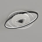 Lumendat Contemporary Creative Kids Round Circle Diamond Iron Acrylic LED Flush Mount Ceiling Light For Bedroom Lumendat