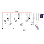 LED Solar Star Moon Curtain Light Christmas Outdoor Patio Decorative Camping String Lights Lumendat