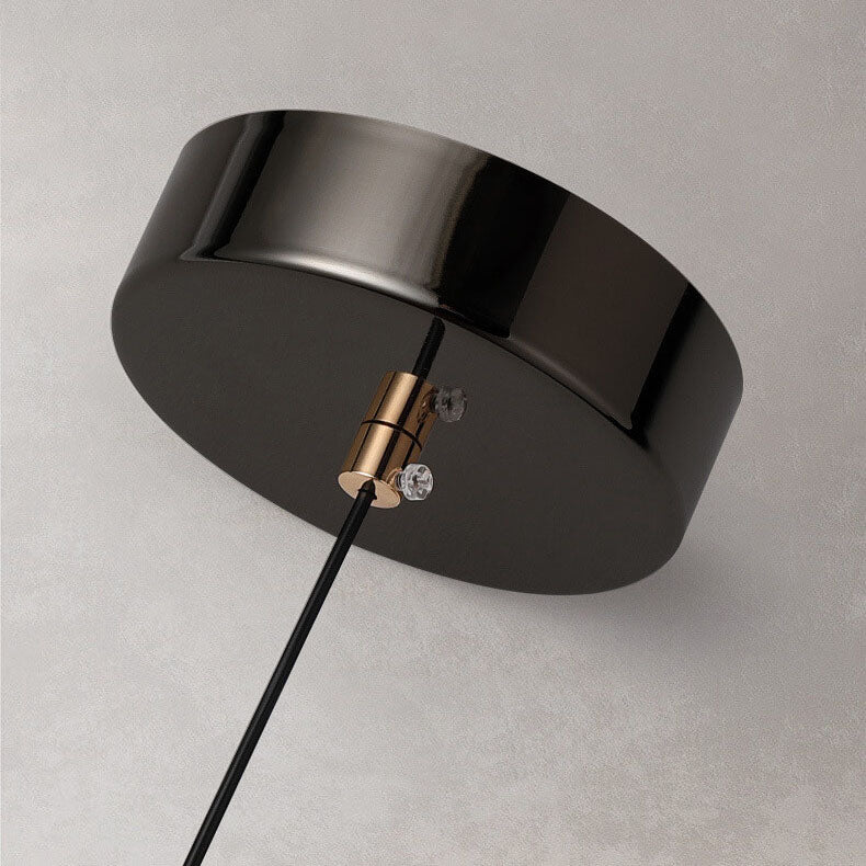 Light Luxury Minimalist Crystal Metal Pillar LED Pendant Light