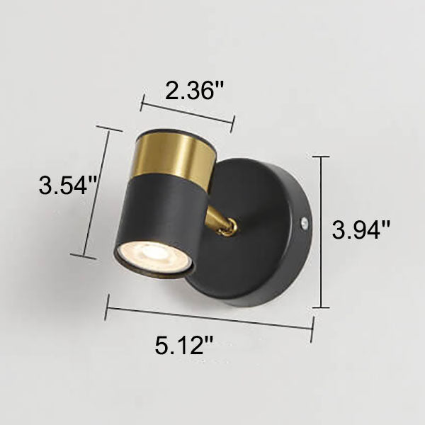 Modern Light Luxury Cylindrical 1-Light Wall Sconce Lamp Lumendat