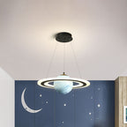 Lumendat Modern Creative Space Planet Circle Kids LED Chandelier Lumendat