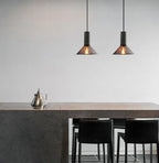 Contemporary Industrial Cylindrical Tapered Cement Iron 1-light Pendant Light for Living Room Lumendat