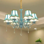 Modern Creative Cone Iron Crystal Fabric 5/6/8 Light Chandelier Lumendat