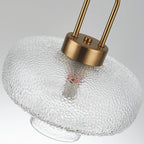 Nordic Light Luxury Oval Clear Glass 1-light Pendant Light BulbSquare