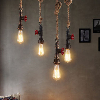 Modern Vintage Industrial Twine Iron 1-light Pendant Light