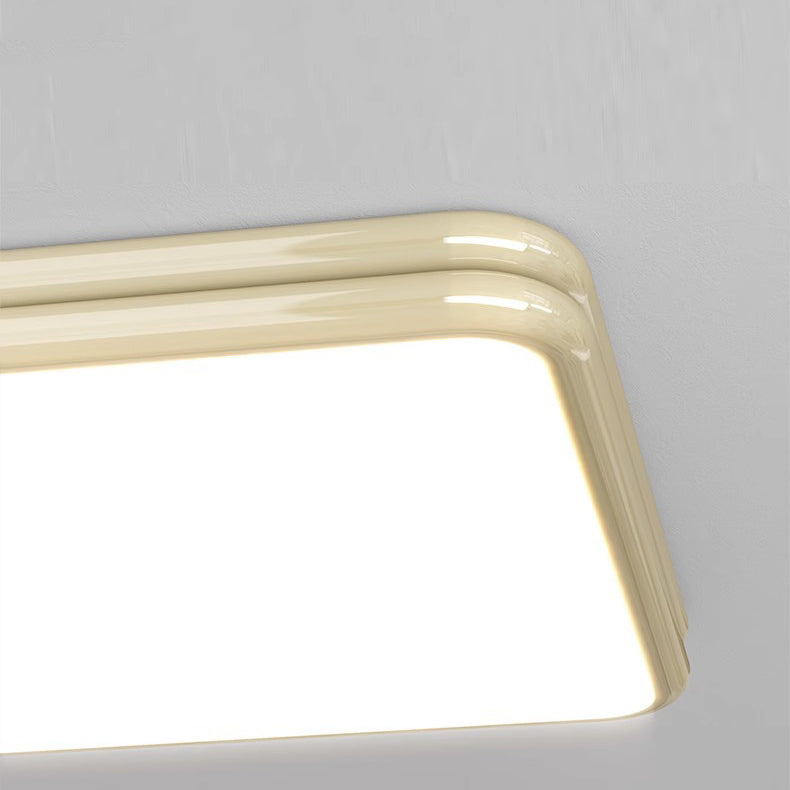 Modern Minimalist Square Rectangle Double Layer Iron Acrylic LED Flush Mount Ceiling Light for Bedroom