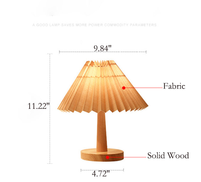 Vintage Pleated Umbrella-shaped LED Table Lamp Lumendat