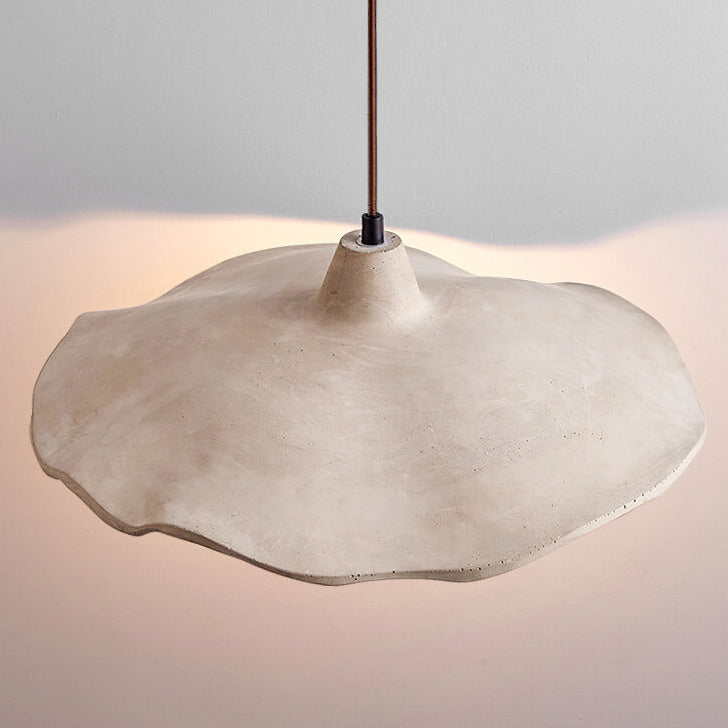 Japanese Vintage Cement Flower Lampshade Island Light Chandelier – 1/2/3 Light