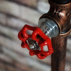 Industrial Steampunk Copper Water Pipe 2-Light Standing Floor Lamp Lumendat