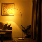 Modern Globe Acrylic Shade Fishing Rod 1-Light Standing Floor Lamp Lumendat