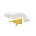 Lumendat Creative Cartoon Clouds Airplane LED Kids Flush Mount Ceiling Light Lumendat