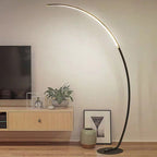 Fishing Rod Shaped 1-Light Arc Circular LED Floor Lamps Lumendat