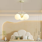 Lumendat Contemporary Creative Cream Hardware Crystal Decor PE Round Shade 3-Light Kids Chandelier For Living Room Lumendat