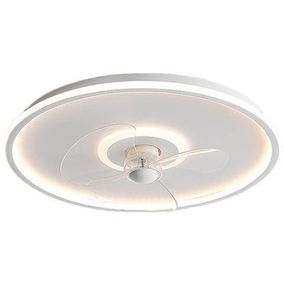 Modern Acrylic Round Minimalistic LED Flush Mount Fan Light