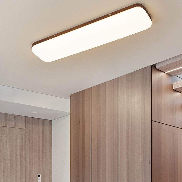 Modern Minimalist Rectangle Iron Acrylic LED Flush Mount Ceiling Light for Living Room