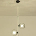 Nordic Minimalist Glass Ball Branch 2-light Chandelier BulbSquare