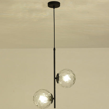 Nordic Minimalist Glass Ball Branch 2-light Chandelier