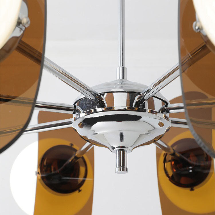 Modern Mid-century Acrylic Magic Bean Glass Shade 3/5/6/8-light Chandelier for Living Room