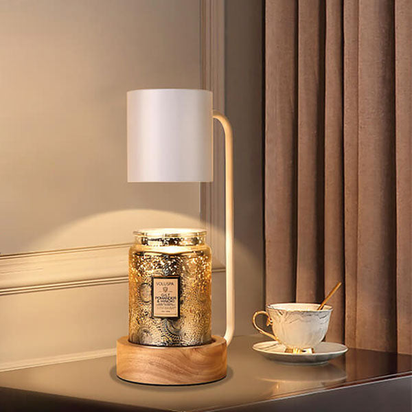 Japanese Minimalist Wood Timing Dimming 1-Light Melting Wax Table Lamp Lumendat