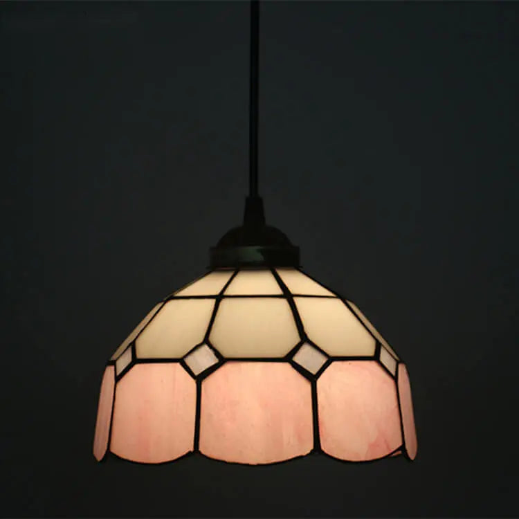 Tiffany Stained Glass Dome Shade European 1-light Pendant Light Lumendat