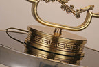 Chinese Glass Full Copper Carved 1-Light Table Lamp Lumendat