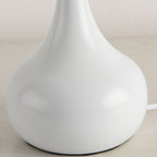 Nordic Vintage Pure Black White Iron Fabric 1-Light Table Lamp Lumendat