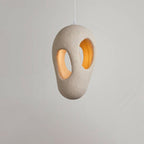 Japanese Wabi-sabi Resin Geometric Circle 1-light Pendant Light BulbSquare