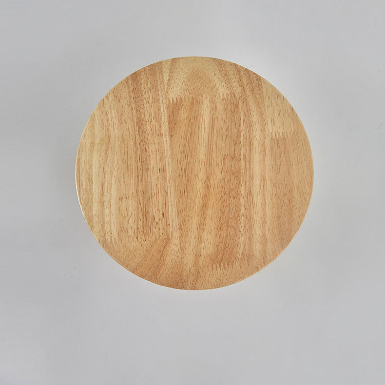 Modern Minimalist Round Irregular Oval Wood LED Wall Sconce Lamp For Living Room Lumendat