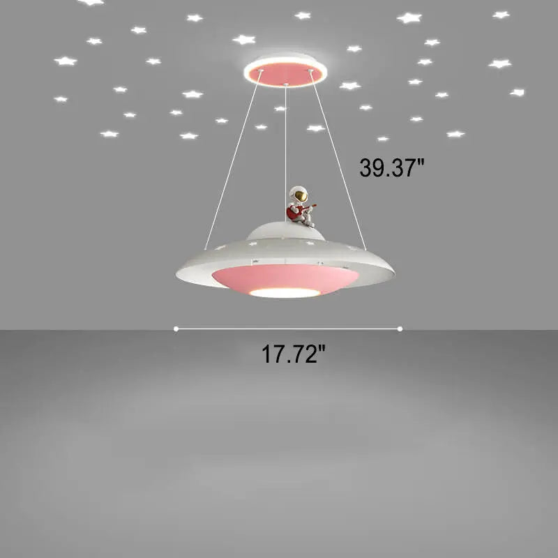 Modern Creative Flying Saucer Space Astronaut Children LED Chandelier Lumendat