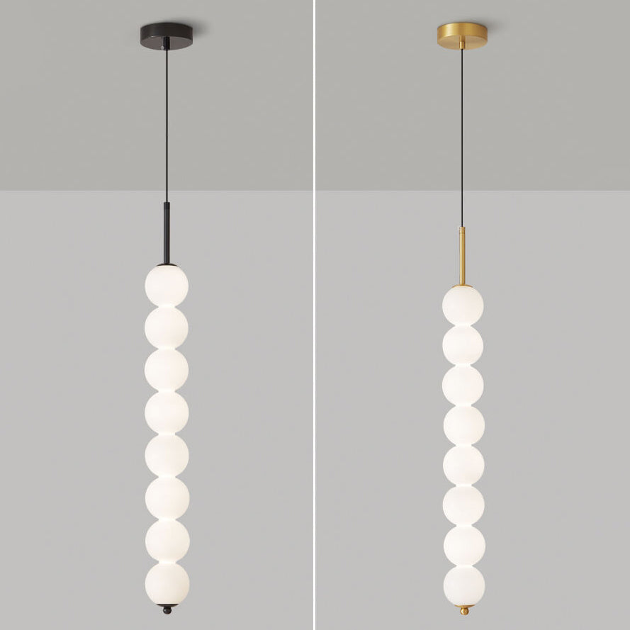 Nordic Creative Brass Spherical Glass Long Strip LED Pendant Light BulbSquare