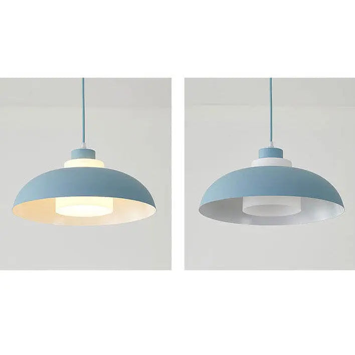 Modern Solid Color Macaron Acrylic Aluminum 1-light Pendant Light BulbSquare