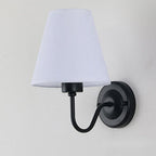 Modern Fabric Bell Shade Bend Arm 1-Light Wall Sconce Lamp Lumendat
