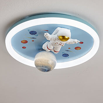 Lumendat Cartoon Creative Space Astronaut Resin LED Flush Mount Ceiling Light Lumendat
