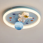 Lumendat Cartoon Creative Space Astronaut Resin LED Flush Mount Ceiling Light Lumendat