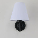Modern Fabric Bell Shade Bend Arm 1-Light Wall Sconce Lamp Lumendat