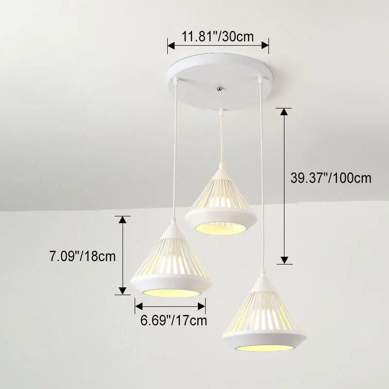 Modern Minimalist Iron Hollow Diamond Shape 1/3-light Island Light Chandelier Lumendat