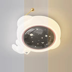 Lumendat Modern Art Deco Kids Iron PE Astronaut Round LED Flush Mount Ceiling Light For Bedroom Lumendat