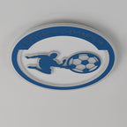 Lumendat Contemporary Creative Kids Round Football Iron Acrylic LED Flush Mount Ceiling Light For Bedroom Lumendat