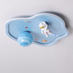 Lumendat Contemporary Creative Cartoon Planet Spaceman Acrylic LED Kids Flush Mount Ceiling Light For Living Room Lumendat