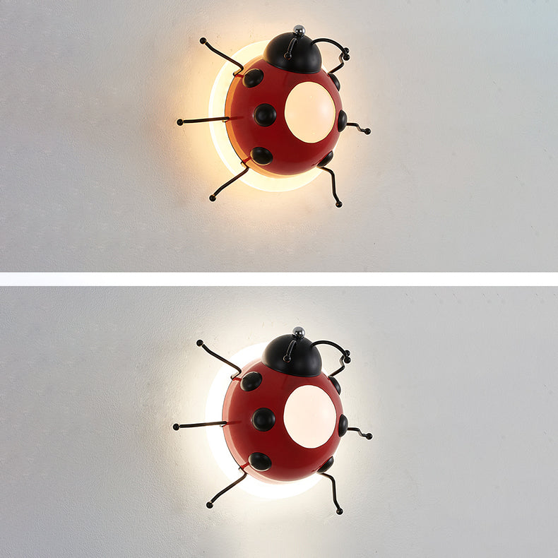Lumendat Contemporary Creative Cartoon Beetle Acrylic LED Kids Wall Sconce Lamp For Bedroom Lumendat